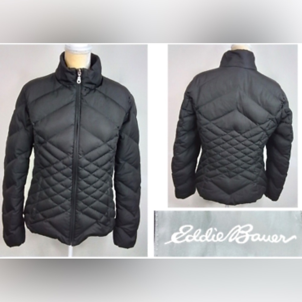 Eddie Bauer Women's Black Quilted Puffer Coat Size Small